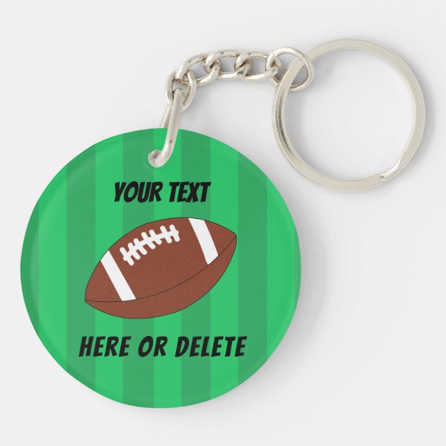 Sports Football Field Custom  Key Ring (Back)