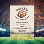 sports football first year down boy 1st  birthday  invitation<br><div class="desc">sports football first year down boy 1st birthday Invitation</div>