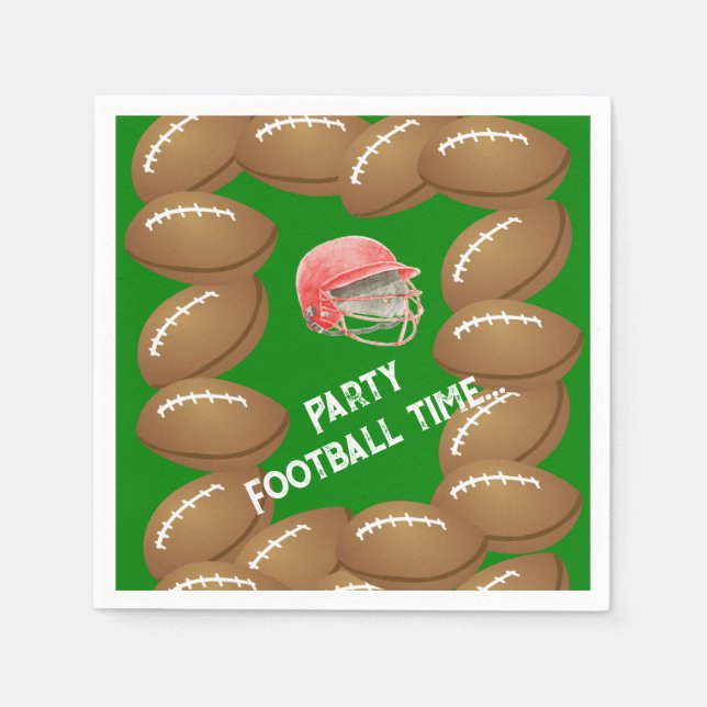 Sports Football Party time... Napkin (Front)