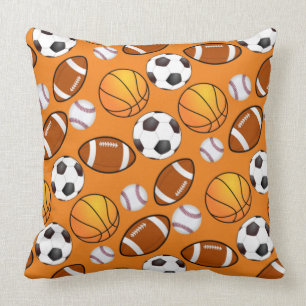 Sports football soccer baseball basketball Pattern Cushion
