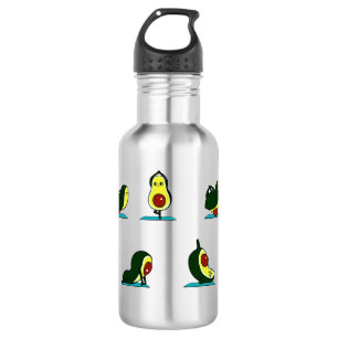 Sports funny water bottle. Avocado Yoga 532 Ml Water Bottle