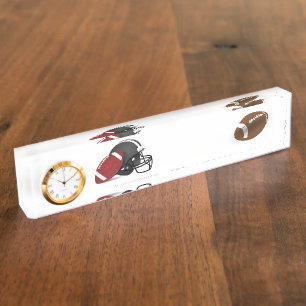 Sports Game Team Ball Football Coach Teacher Nameplate