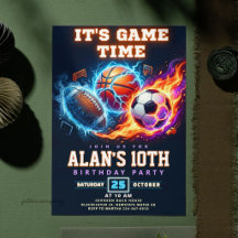 Sports Game Time Birthday Party - All Element