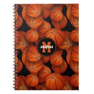 sports gifts boys girls personalised basketball notebook