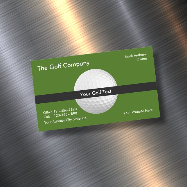 Sports Golf Theme Magnetic Business Card (Creator Uploaded)
