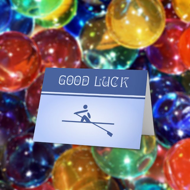 Sports Good luck for rower blue Card (Creator Uploaded)