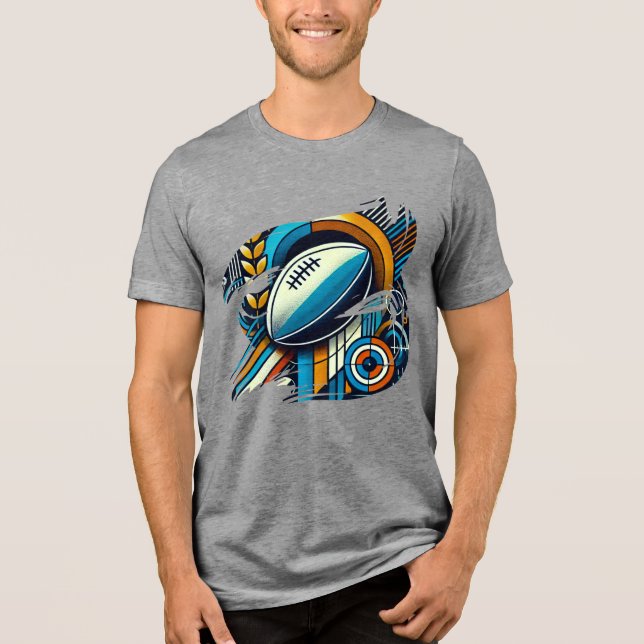 Sports Grid – American Football T-Shirt  Tri-Blend Shirt (Front)