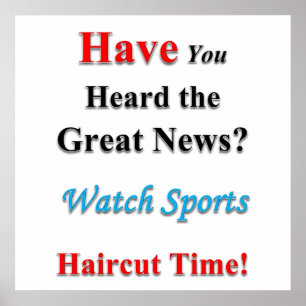 Sports Haircut Sale Poster Matte