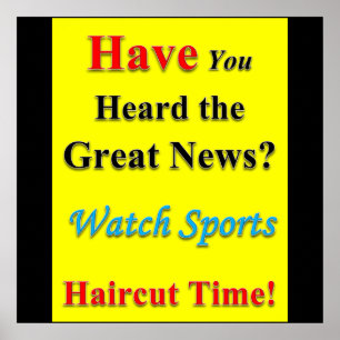 Sports Haircut Sale Poster Matte