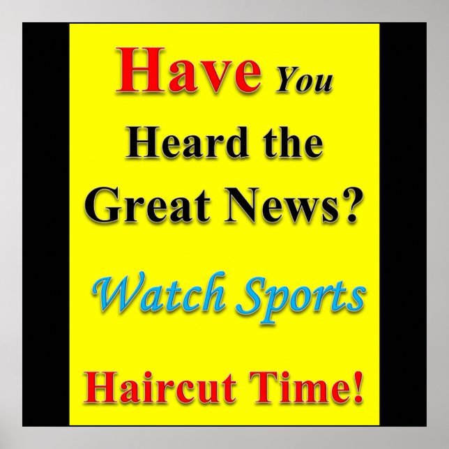 Sports Haircut Sale Poster Matte (Front)