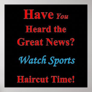Sports Haircut Sale Poster Matte