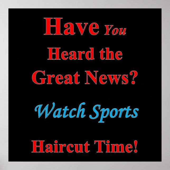 Sports Haircut Sale Poster Matte (Front)