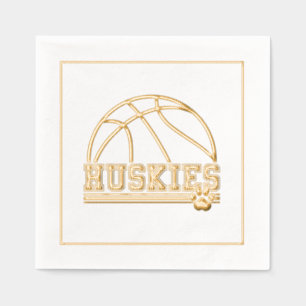 Sports Huskies  Foil Napkins