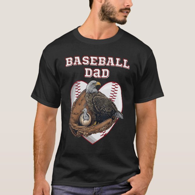 Sports in Nature Bald Eagle Family American Baseba T-Shirt (Front)