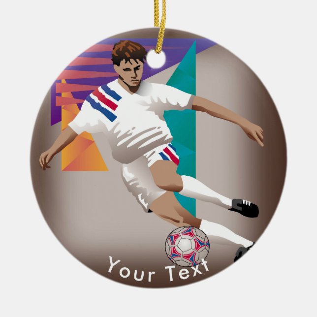SPORTS International Soccer Player Ceramic Ornament (Front)