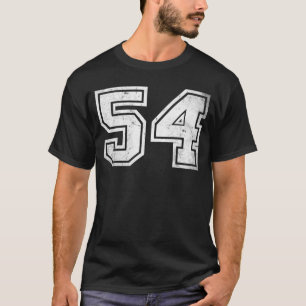 Sports Jersey Birthday Age Lucky No. Number #54 T-Shirt