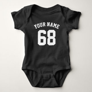 Sports Jersey Custom Name Number  Baby Bodysuit