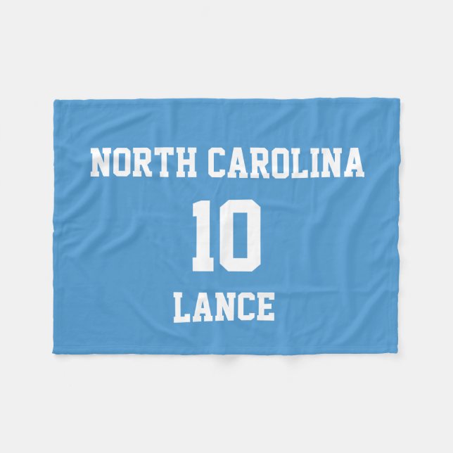 Sports Jersey Customised Celestial Blue Fleece Blanket (Front (Horizontal))
