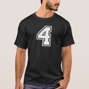 Sports Jersey Favourite Lucky Number #4 T-Shirt