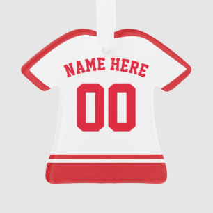 Sports Jersey Name & Number Back Print Template Ornament