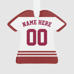 Sports Jersey Name & Number Ornament Template