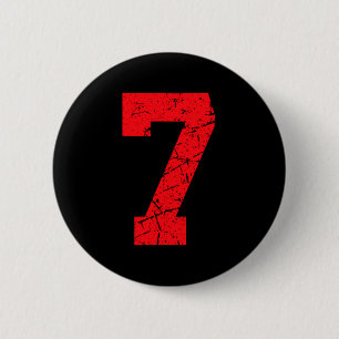 Sports Jersey Vintage Red Lucky Number 7 T Shirt_1 6 Cm Round Badge
