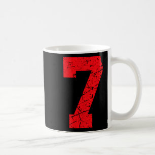 Sports Jersey Vintage Red Lucky Number 7 T Shirt_1 Coffee Mug