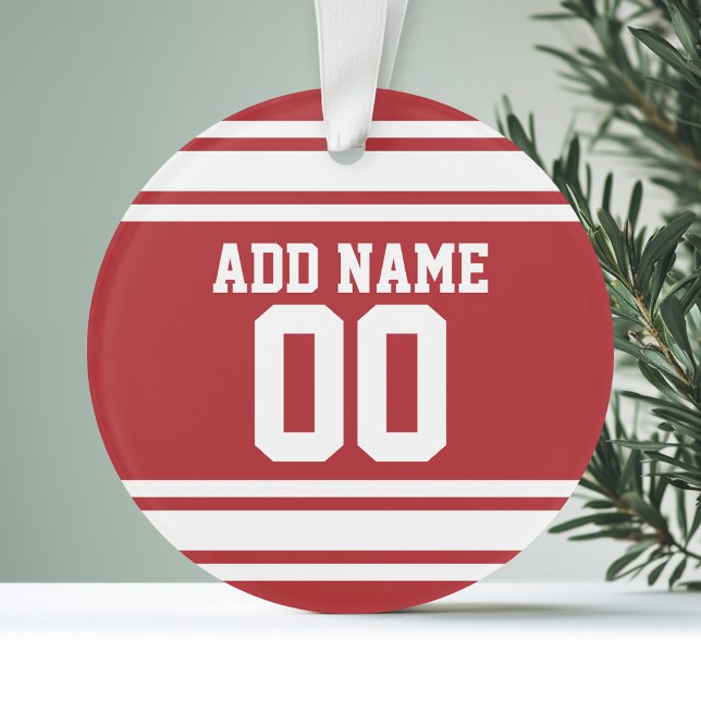 Sports Jersey with Your Name and Number Ornament (Personalized Ornament - Sports Jersey Theme)