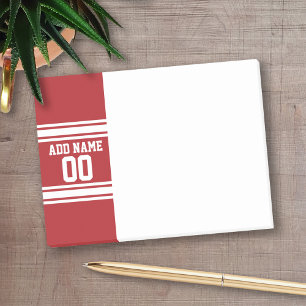 Sports Jersey with Your Name and Number Post-it Notes