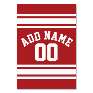 Sports Jersey with Your Name and Number Table Number