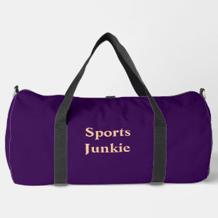Sports Junkie Purple Duffle Bag