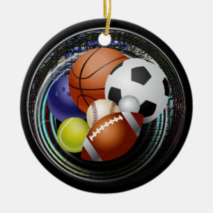 Sports lover ceramic tree decoration
