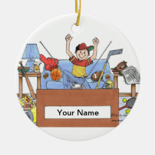 Sports Lover - Male Ceramic Tree Decoration