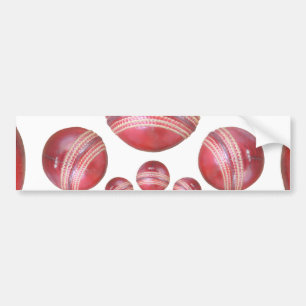Sports Lover’s Cricket Ball Print Bumper Sticker