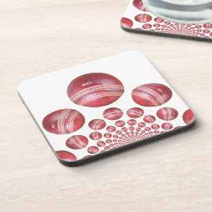 Sports Lover’s Cricket Ball Print Coaster