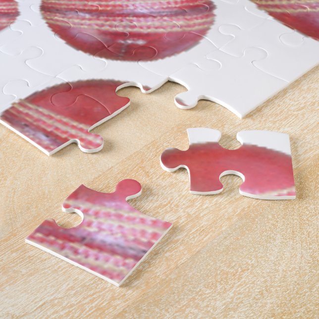Sports Lover’s Cricket Ball Print Jigsaw Puzzle (Side)