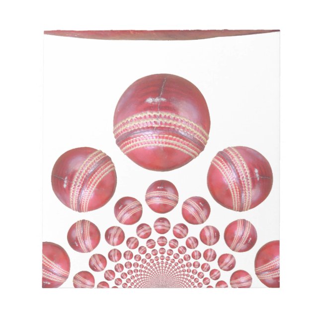 Sports Lover’s Cricket Ball Print Notepad (Front)
