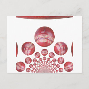 Sports Lover’s Cricket Ball Print Postcard