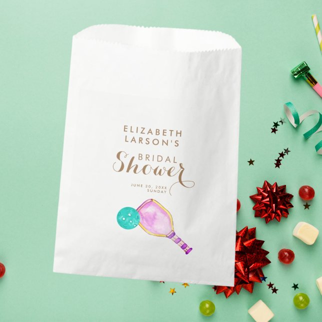 Sports Lover Watercolor  Pickleball Themed Bridal Favour Bag (Creator Uploaded)