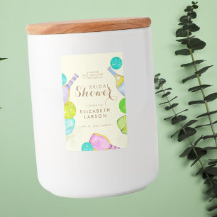 Sports Lover Watercolor  Pickleball Themed Bridal Food Label