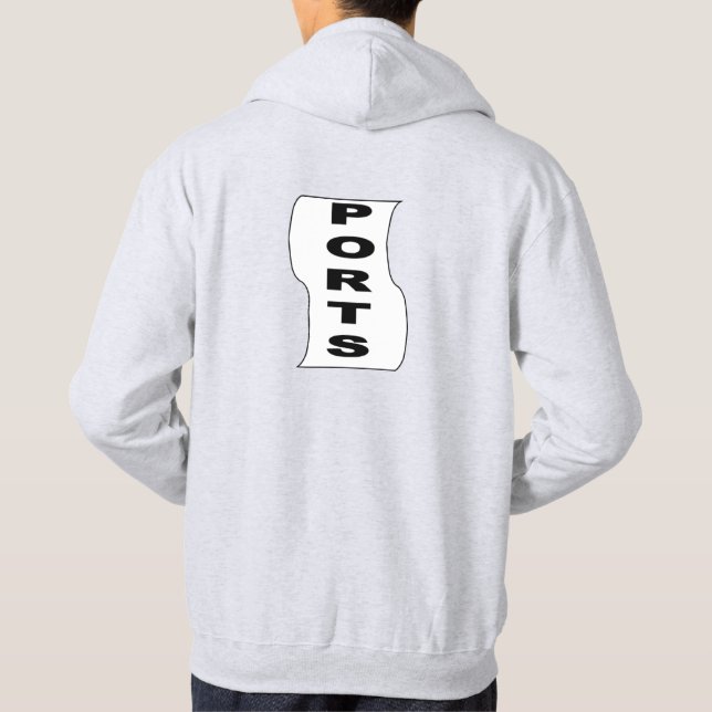SPORTS Man Ash Hidden Sweat Hoodie (Back)