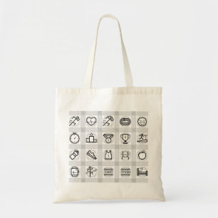 Sports, Marathon, Icons Tote Bag