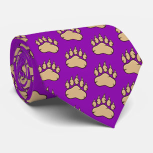 Sports Mascot Claw Print Football Basketball Tie
