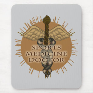 Sports Medicine Doctor Caduceus  Mouse Pad