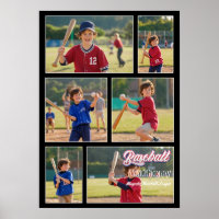 Sports Memory Gift Custom Baseball Photo Collage
