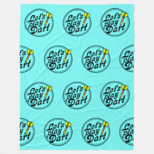 Sports Message - Lets Play Dart 3 Fleece Blanket