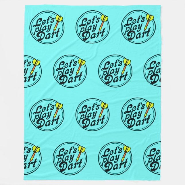 Sports Message - Lets Play Dart 3 Fleece Blanket (Front)
