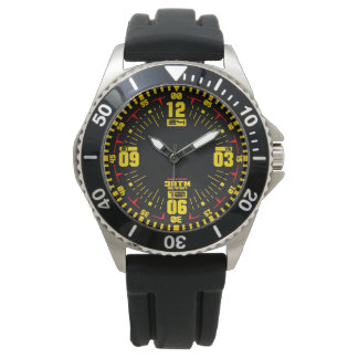 Sports military modern tactical style yellow watch