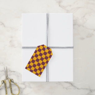 Sports Modern Check Team Colours School Spirit Fun Gift Tags