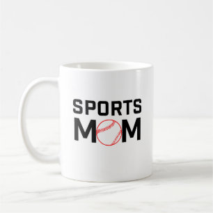 Sports Mom Baseball Design Coffee Mug